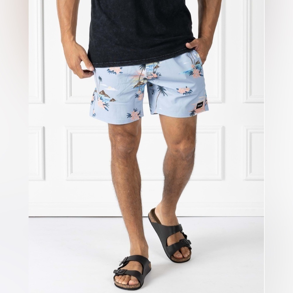 Rip Curl| Lay Days | Smoked Blue/Orange| PullOn |Tropical | Boardshort | Size S
